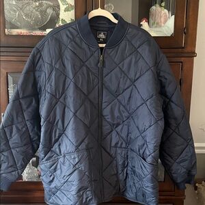 Navy Quilted Puffer Jacket